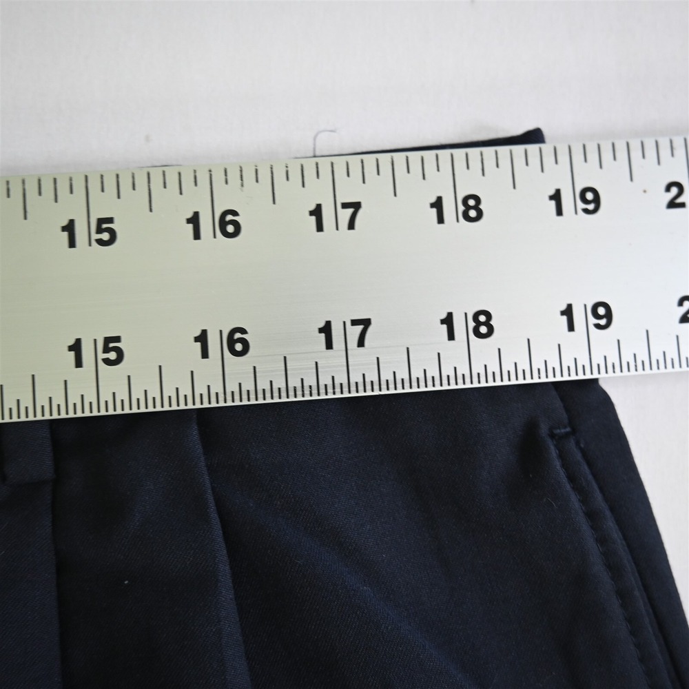 Jos A Bank 36x32 Navy Blue 100% Wool Pleated Front‎ Mens Dress Pants - Picture 2 of 9
